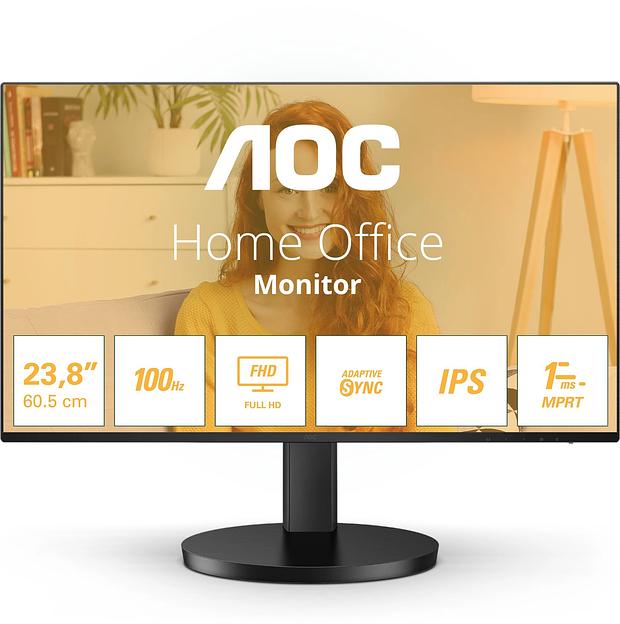 Монитор AOC 23.8" Basic-Line 24B3HA2 черный IPS LED 4ms 16:9 HDMI матовая 250cd 178гр/178гр 1920x1080 100Hz VGA FHD 3.01кг фото 2