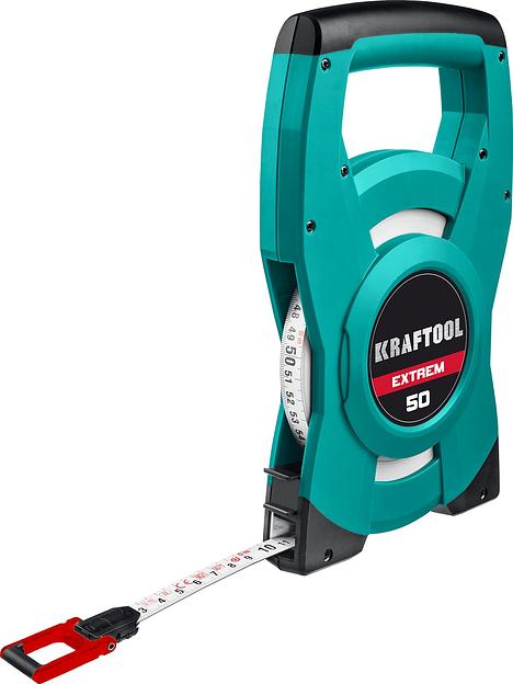 KRAFTOOL 50 м, геодезическая стальная мерная лента (34185-50) фото 2