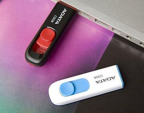 Флеш Диск A-Data 32Gb Classic C008 AC008-32G-RWE USB2.0 белый/синий фото 4