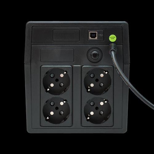 ИБП POWERMAN Back Pro 1050 PLUS, линейно-интерактивный, 1050ВА, 600Вт, 4 евророзетки с резервным питанием, USB, батарея 12В 7Ач 2 шт., 353мм х 149 мм х162мм, 10.3 кг. POWERMAN POWERMAN Back Pro 1050 Plus фото 3