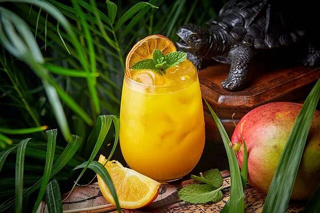 Крафтовый лимонад Акваmiros «Манго-апельсин» сокосодержащий фото 1