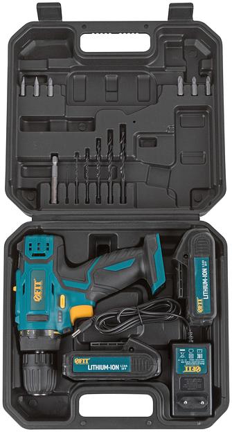 Дрель-Шуруповерт акк. 18.0 В, 0-400/1450 об/мин, 29.0 Нм, 2 (Li-Ion) 1.3 Ач, 1.5 ч., рез. накл., кейс фото 5