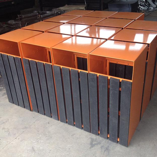 Урна уличная мусорная квадратная откр фото 1