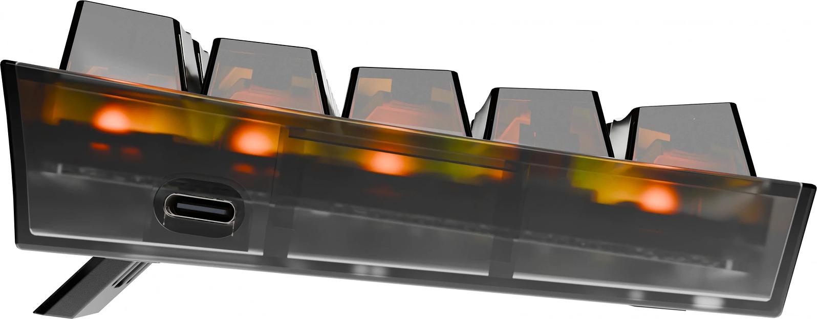 Игровая клавиатура Redragon Fizz прозрачно-чёрная 71737 (USB, +ICE, 61 кл., RGB подсветка) фото 6