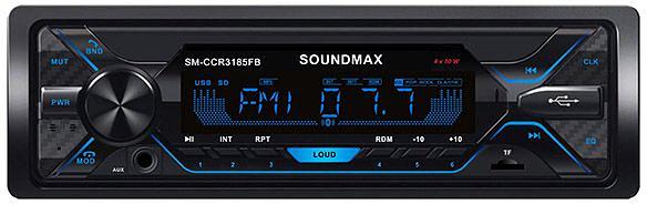 Автомагнитола Soundmax SM-CCR3185FB 1DIN 4x50Вт (SM-CCR3185FB(ЧЕРНЫЙ)\RGB) фото 1