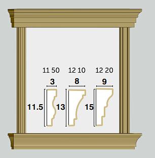 Оконное обрамление из пенополистирола (11 50, 12 10, 12 20) ОПТ фото 1