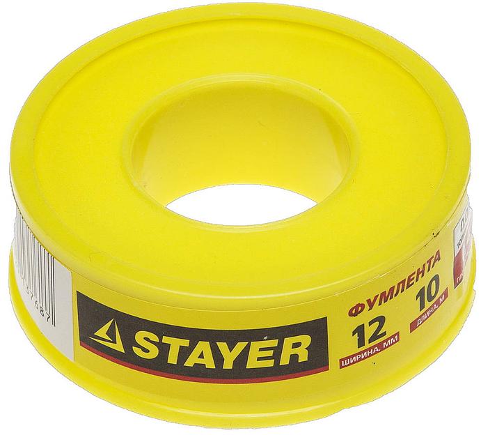 STAYER 0.075 мм х 12 мм х 10 м, 0.40 г/см3, ФУМ лента (12360-12-040) фото 1