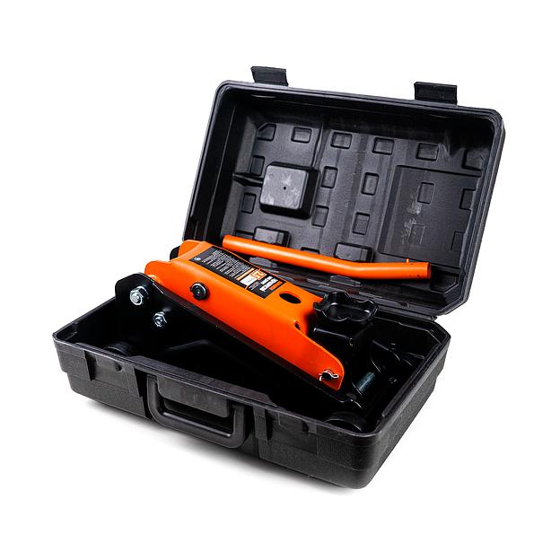 Гидравлический компактный подкатной домкрат 2.5т 135-395мм Kingqueen QJD61-3A-1 фото 2