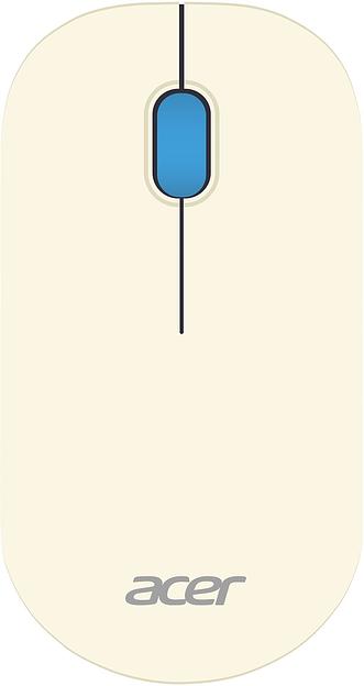 Клавиатура + мышь Acer OCC205 клав:белый/голубой мышь:белый/голубой USB беспроводная slim (ZL.ACCEE.00C) фото 3