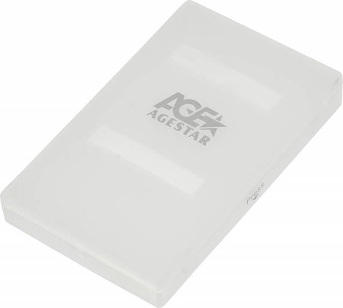 Внешний корпус для HDD/SSD AgeStar SUBCP1 SATA пластик белый 2.5" фото 1