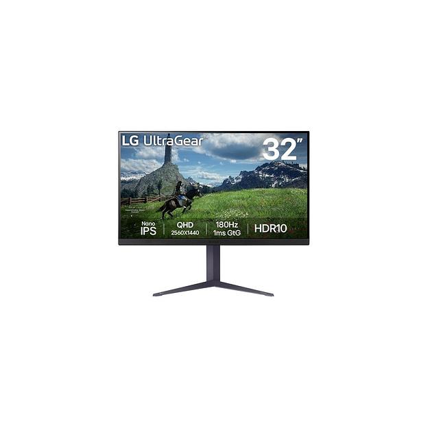 31.5" Монитор LG UltraGear 32GS85Q-B, 2560x1440, IPS, 180Гц, 2хHDMI, 1хDP, черный [32gs85q-b.aruz] фото 1