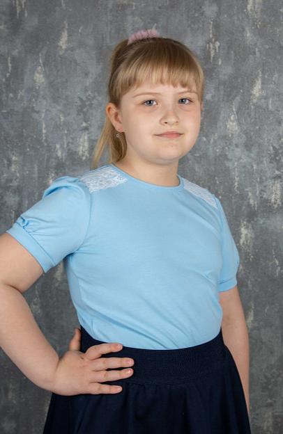 Джемпер Энди для девочек, голубой, 2-054_2, опт фото 2