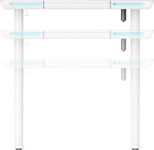 Стол для компьютера Cactus CS-EGD-WT-LED столешница закаленное стекло белый каркас белый фото 8