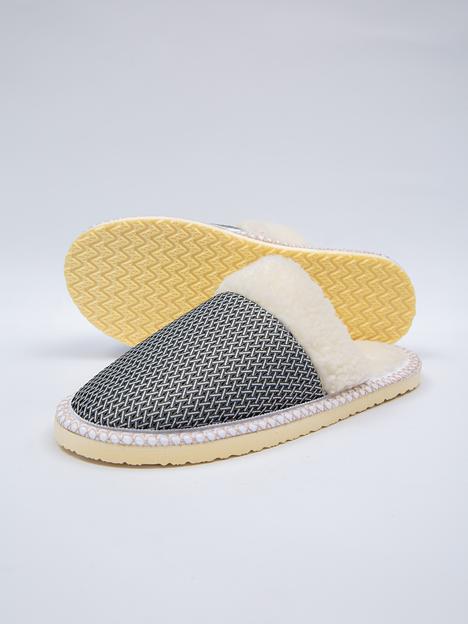 Тапочки женские домашние закрытые с меховым отворотом Anna опт фото 6