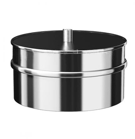 Заглушка тройника сэндвича с конденсатоотводом 280х200 мм, Оц 0,5 + Aisi 304 0,5 (конденсат) ОПТ фото 1