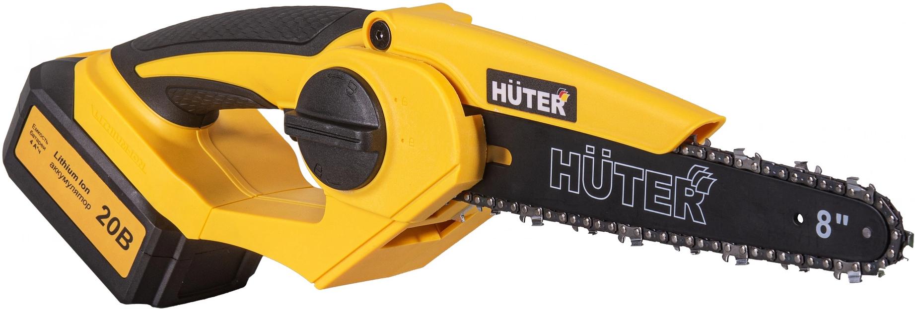 Электрическая цепная пила Huter ELS ELS-20/8-Li-BL дл.шины:8" (20cm) 1аккум. 4Ач ЗУ (70/10/41) фото 6