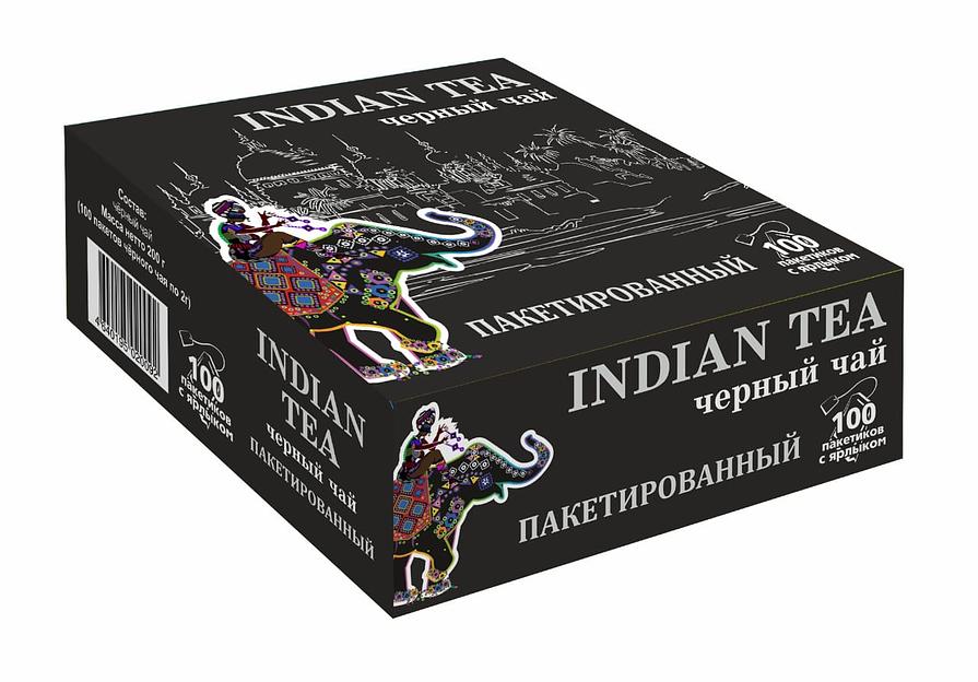 Чай черный INDIAN TEA в пакетиках, 100 шт фото 1