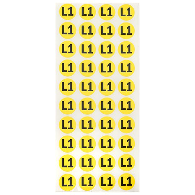Наклейка "L1" d20мм PROxima EKF an-2-15 фото 3