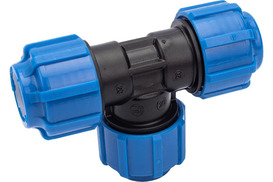 Тройник ПНД компрессионный 20 фото 3