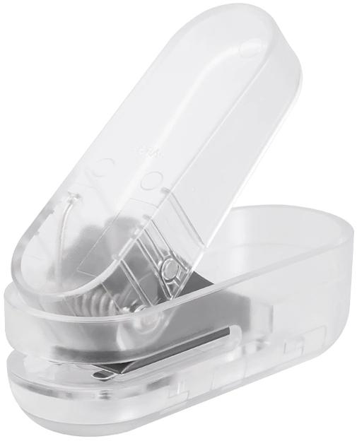 Дырокол Deli NS088white макс.:10лист. пластик белый отв.:1 фото 1