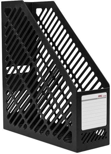 Лоток вертикальный Deli E9842 BLACK E9842 1отд. для бумаг черный пластик фото 1