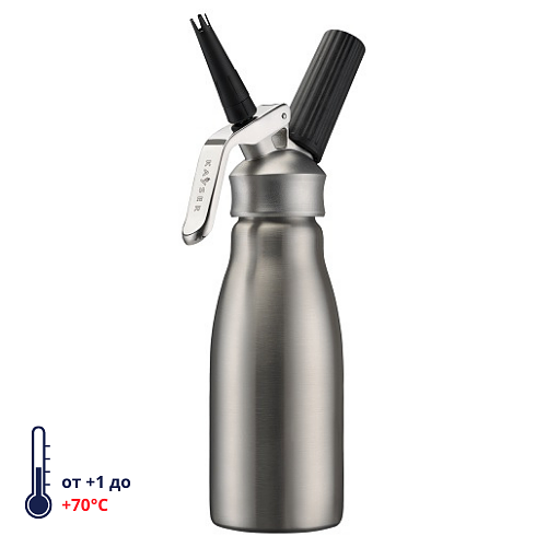 Сифон (кремер) для взбивания сливок 0,5 л. нерж/нерж Inox KAYSER /1/6/ фото 1