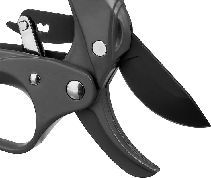 GRINDA P-33, 200 мм, закаленная сталь, с храповым механизмом, алюминиевые рукоятки с эфесом, контактный секатор, PROLine (423433) фото 5