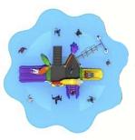 Игровая детская площадка VS2-8064B фото 2