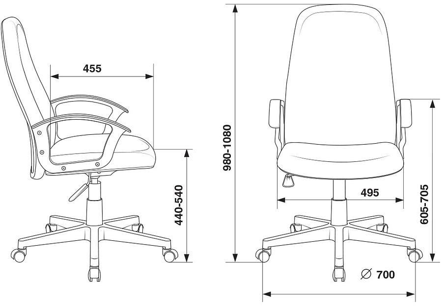 Кресло руководителя Бюрократ CH-808LT серый 3C1 крестовина пластик фото 6