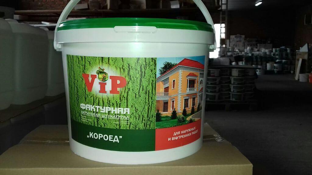 Штукатурка Vip фактурная Короед d30 16 кг фото 1