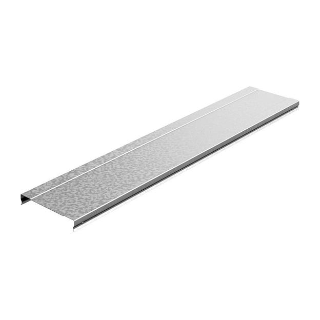 ЗКДЛЗТ-300-1,0-СЦ OSTEC Заглушка крышки двускатной для лотка 300 мм, толщ. 1,0 мм, Сендзимир цинк фото 1