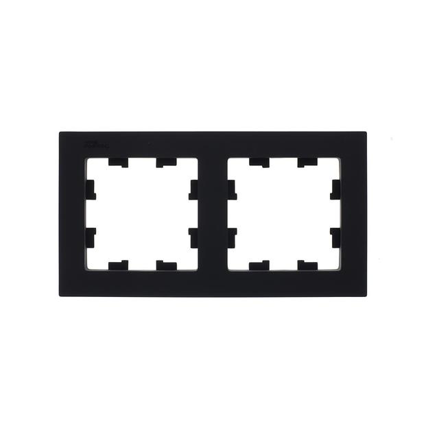 Systeme electric ATN001002 ATLASDESIGN 2-постовая РАМКА, универсальная, КАРБОН фото 4