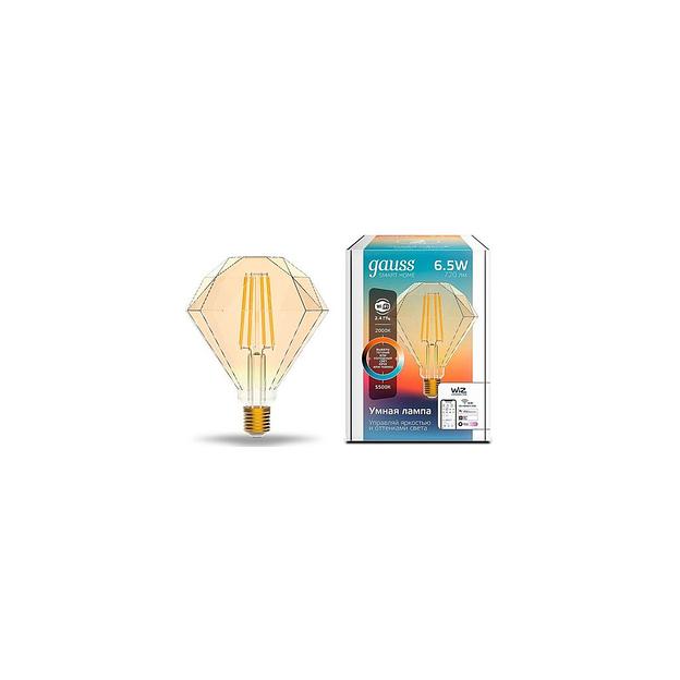Умная лампа GAUSS Smart Home E27 белая 6.5Вт 720lm Wi-Fi (1шт) [1370112] фото 1