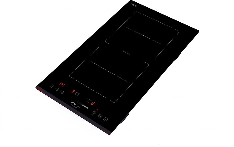 Индукционная варочная поверхность Hyundai HHI 3755 BG черный фото 2