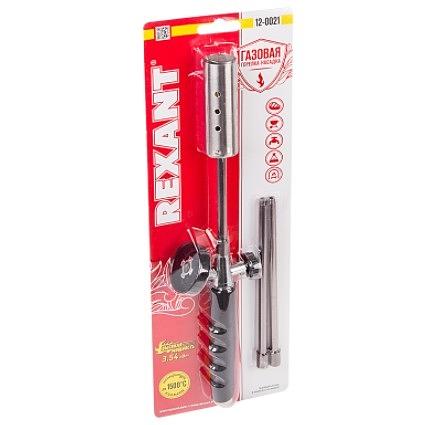 Газовая горелка-насадка REXANT GT-21 (механическая с регулятором) удлиненного типа [12-0021] фото 1