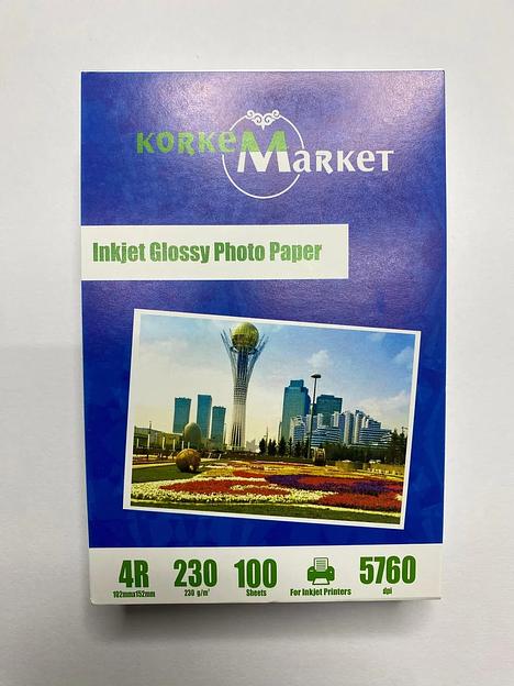 Фотобумага Korkem Market односторонняя глянцевая 4R 102×152 мм фото 1