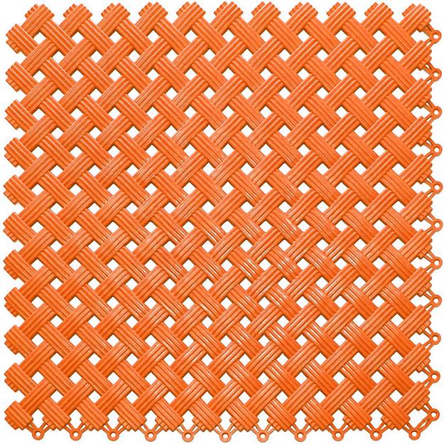 Aqua – антискользящее дренажное покрытие, Цвет Оранжевый RAL 2004, Толщина модуля 9 мм. фото 1