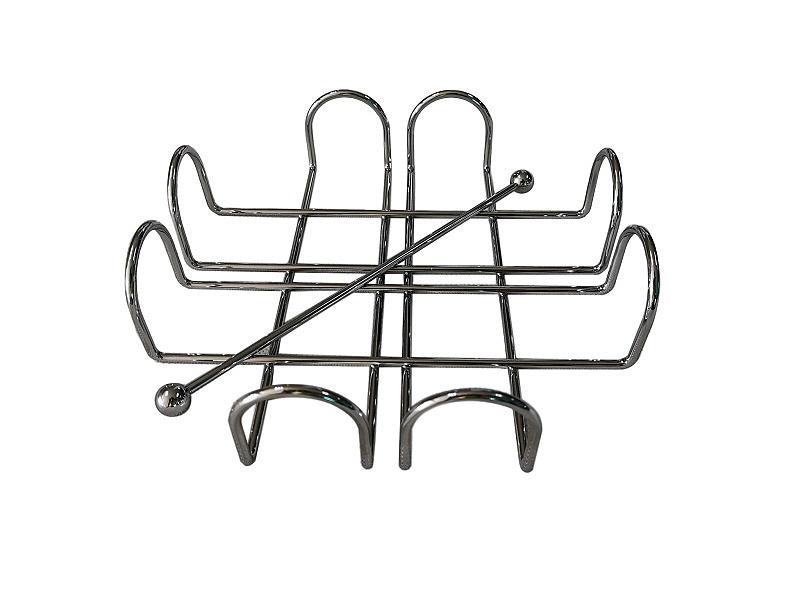 Салфетница 19*19*6,5 см. горизонтальная нерж. (салфетки 33*33 см) с держат. MGsteel /1/ фото 1