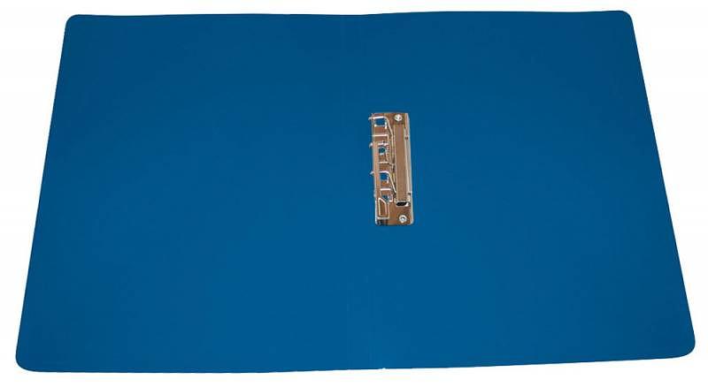 Папка метал.зажим Бюрократ -PZ05CBLUE A4 пластик 0.5мм торц.наклейка синий фото 2