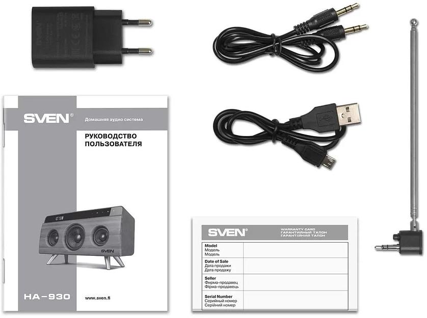 Колонка порт. Sven АС HA-930 дерево/черный 30W 1.0 BT/3.5Jack/USB 2200mAh фото 4