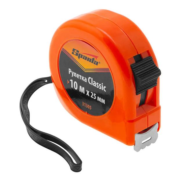 Рулетка Classic, 10 м х 25 мм, пластиковый корпус фото 1