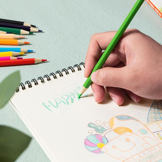 Карандаши цв. Deli EC130-24 ColoRun шестигран. дерево 24цв. коробка/европод. (24шт) фото 5