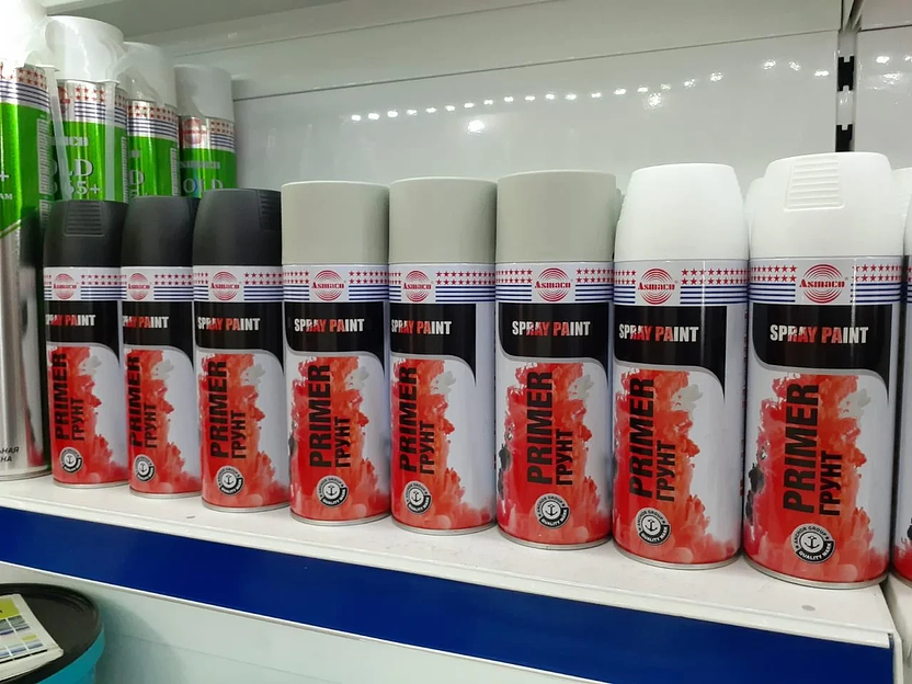 Аэрозольная краска грунт Asmaco Primer фото 4
