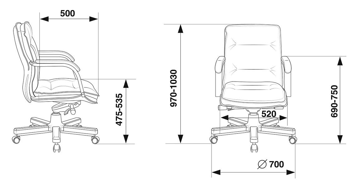 Кресло руководителя Бюрократ T-9927WALNUT-LOW черный кожа низк.спин. крестовина металл/дерево фото 6