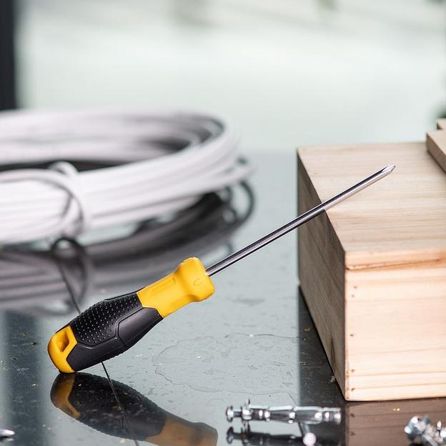 Крестовая отвертка Deli DL635125 PH1x125мм Материал: CR-V. Двухкомпонентная ручка. Хромированная. фото 6