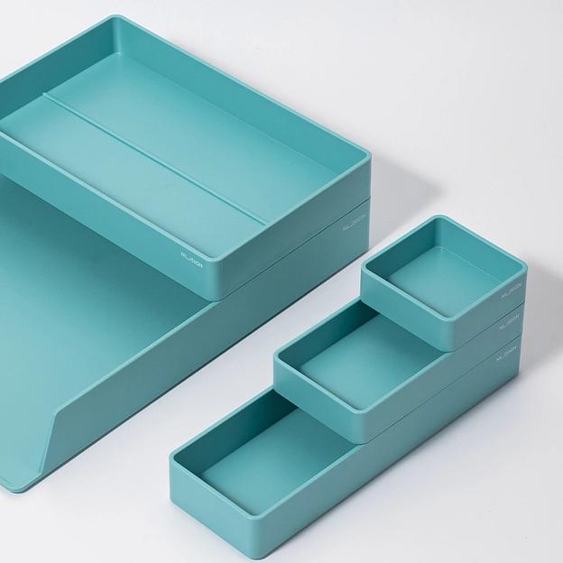 Органайзер настольный Deli ENS001GREEN Nusign зеленый пластик фото 3