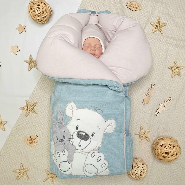 №432 Комплект на выписку "Папина радость", голубой ОПТ фото 5