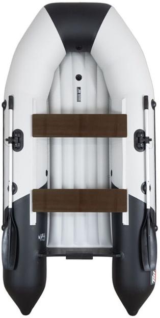 Лодка Таймень NX 2800 НДНД, 2800*1420*400 мм., цвет: серый-черный фото 1