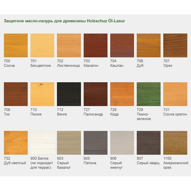 Защитное масло-лазурь «Holzschutz Öl-Lasur Effekt» 0,75 л опт фото 2