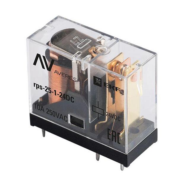 Реле промежуточное РП slim 25/1 10A 24В DC AVERES EKF rps-25-1-24DC фото 1